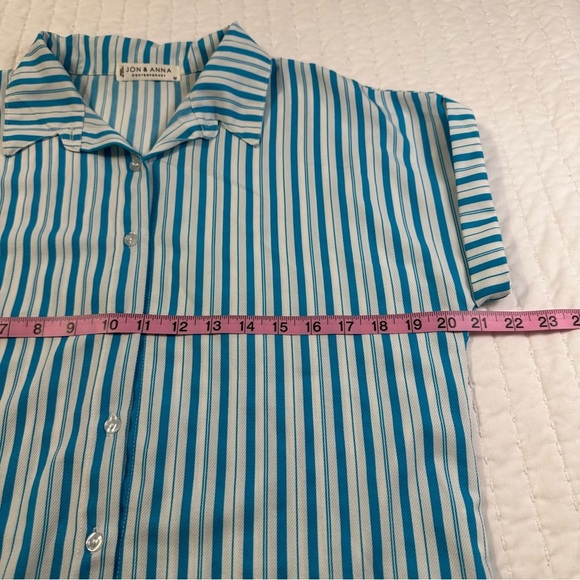 Jon & Anna Casual Striped Button-Up Contemporary Blouse - Picture 5 of 10